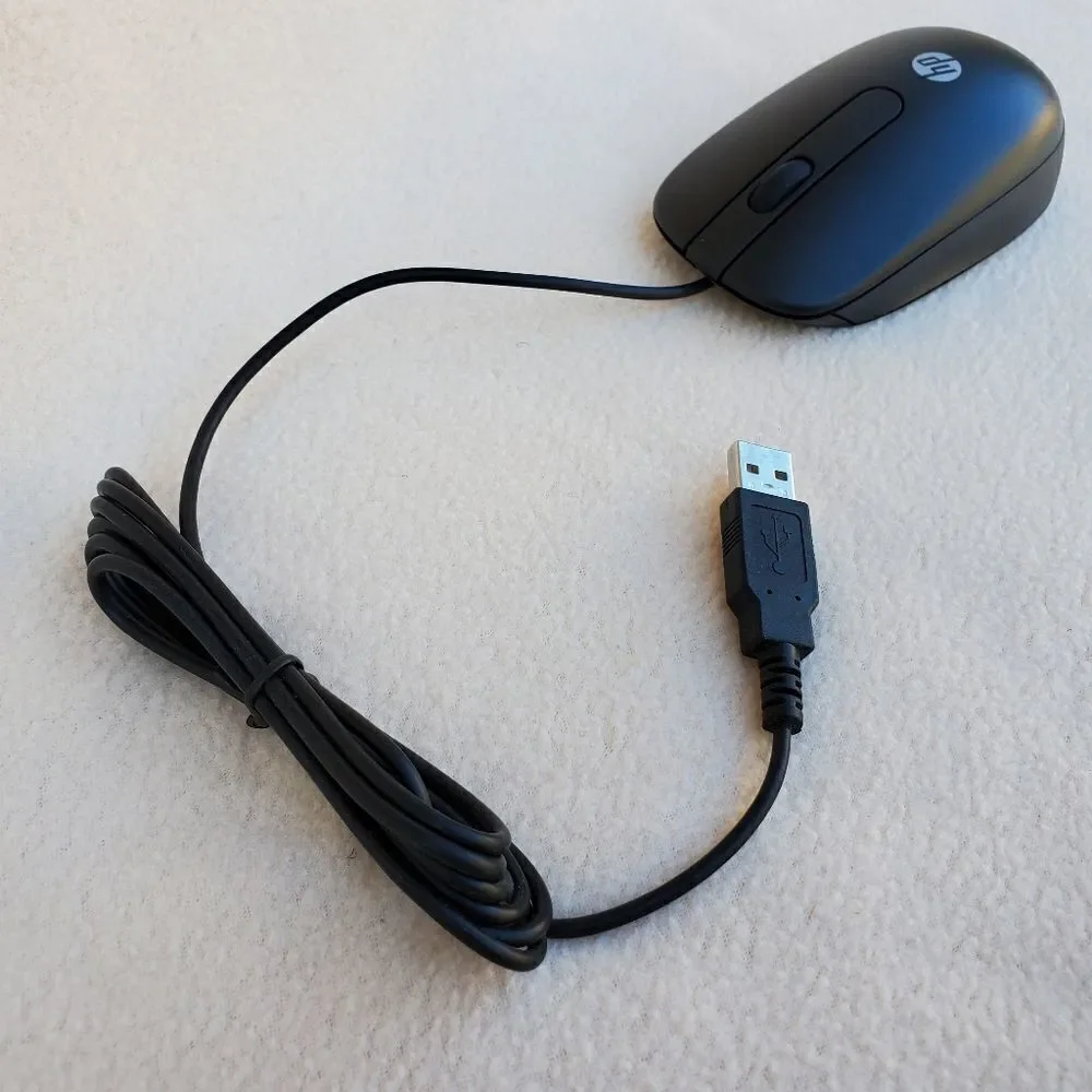 HP Hewlett-Packard USB wired optical sensor scroll mouse